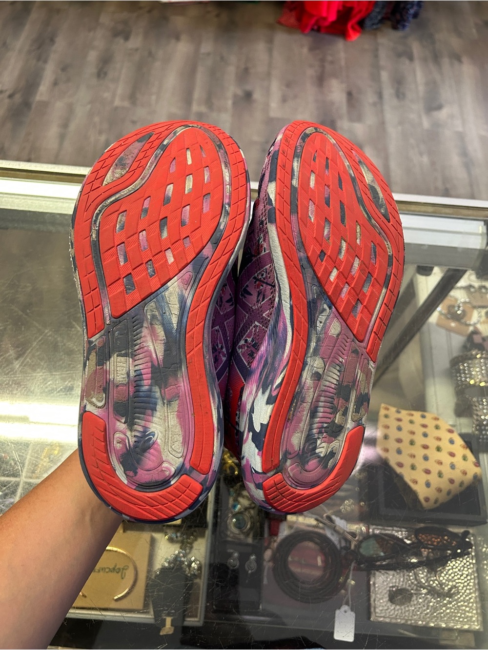 ASICS Noosa Tri 14 Running Sneakers Purple Navy Red - size 7.5 - Picture 5 of 7